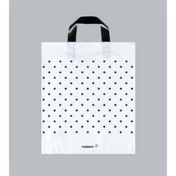 ポリ手提袋 カルチャーバッグ 水玉(グレー) 小 福助工業