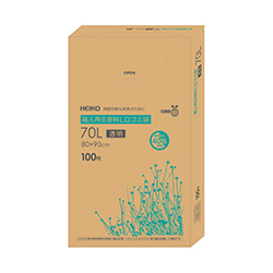 【廃番商品】箱入再生原料ＬＤゴミ袋　７０Ｌ　透明
