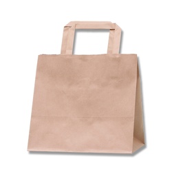 HEIKO 手提げ紙袋 Hフラットチャームバッグ 平手 220-1 未晒無地 50枚/袋