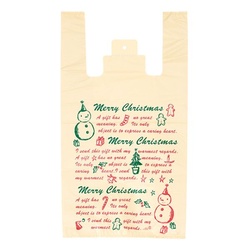 レジ袋 クリスマススノーパーティー レジ袋-L(100枚) ヘッズ