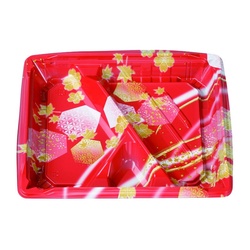 弁当容器 MS角弁 23-19-2 かなで赤 本体 エフピコチューパ