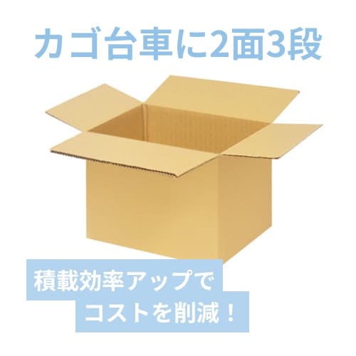 宅配200サイズ】1100×800カゴ台車ぴったりサイズダンボール箱［ 1段2箱