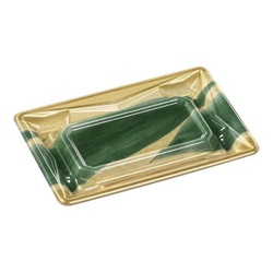 エフピコ 刺身容器 Sステージ17-11 本体 金木目葉らん