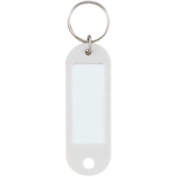 キーホルダー型名札　白　５０個入