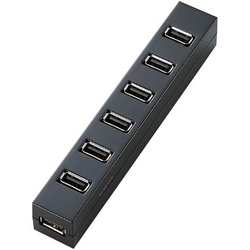 ＵＳＢ２．０ハブ　セルフ＆バスパワー　７ポート　黒