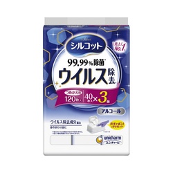 シルコットウイルス除去ウェット　詰替　４０枚×３
