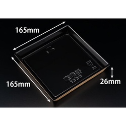 リスパック 寿司容器 豪華折 165B 柾木目黒 本体