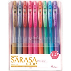 サラサクリップ１．０ｍｍシャイニーカラー９色セット