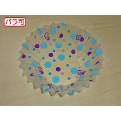 セイコー おかずカップ ラミケースOPP 8F 水玉柄(青) 500枚