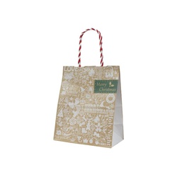 紙手提袋 T-2 クリスマスコレクション(茶) ベルベ