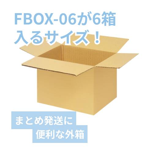 宅配80サイズ】小箱ぴったり梱包用ダンボール箱［FBOX-06・6箱］（270