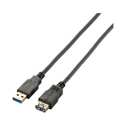 ＵＳＢ３．０延長ケーブル（Ａ−Ａ）　２ｍ　ブラック