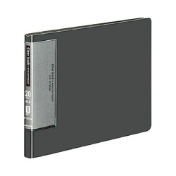 クリヤーブック固定式Ａ５横２０枚濃灰Ｘ３