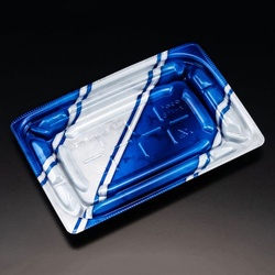 リスパック 弁当容器 バイオデリカ優枠17-11B 本体 K-ルネ青