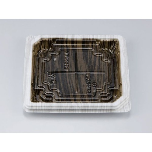 【廃番商品】惣菜容器 BFNたわら6 和もく白茶 本体 シーピー化成