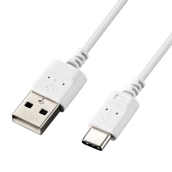 ＵＳＢ−Ｃケーブル　スリム　１．５ｍ　ホワイト