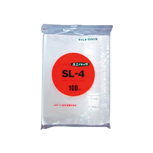 チャック付き袋 ユニパック チャック付ポリエチレン袋SLー4 生産日本社