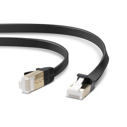 ＬＡＮケーブル　ＣＡＴ７　３ｍ　フラット　黒