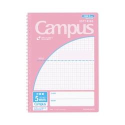 キャンパスソフトリングノート（用途別）セミＢ５薄桃