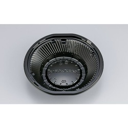 シーピー化成 どんぶり容器 CZラプレ丸丼18 BS黒 本体