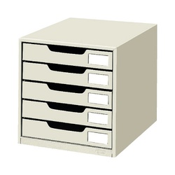 レターケーススチール引き出しタイプＡ４縦　両引５段