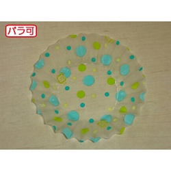 セイコー おかずカップ ラミケースOPP 8A 水玉柄(緑) 500枚
