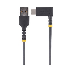ＵＳＢ−Ａ　−ＵＳＢ−Ｃケーブル１５ｃｍＬ型右向き