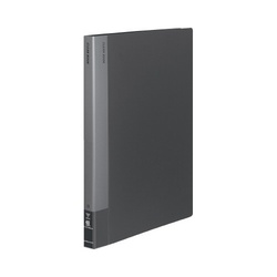 【廃番商品】クリヤーブック固定式Ｂ４縦４０枚ポケット　濃灰