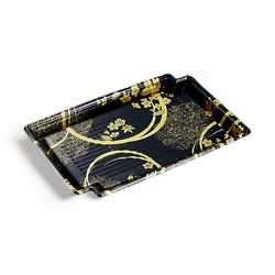 【廃番商品】中央化学 刺身容器 CF かく鉢 29-19 松月BK-BK 本体