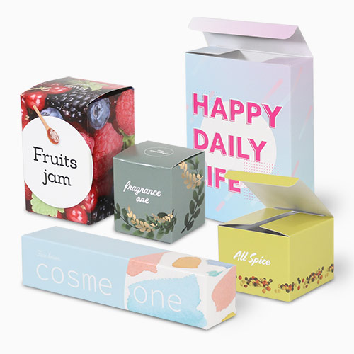 オリジナル印刷パッケージ（化粧箱（自動組み上げ式）・60×60×60mm・コートボール紙 350g・OPニス・12営業日）