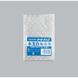 テープ無 OPP袋 オーピーパック 水玉白 No.10-15 50枚入 福助工業