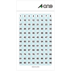 特殊ラベル　丸型　９ｍｍ径　数字　白