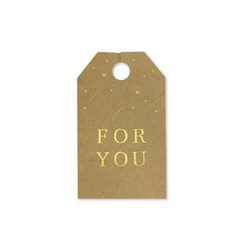 箔押しペーパータグ　タグ型　　クラフト