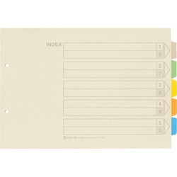 カラーインデックス　Ａ４横　２穴　５山　１０組