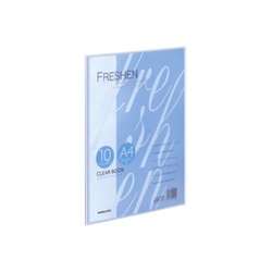 クリヤーブックフレッシェン固定式　Ａ４縦１０Ｐ青