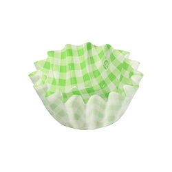 HEIKO 純白ペットケース 6号深 緑チェック 250枚/本