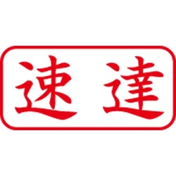 Ｘスタンパービジネス用　Ａ型　速達　ヨコ　赤