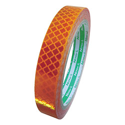 【廃番商品】日東エルマテ 高輝度プリズム反射テープ 15mm×5ｍ イエロー HTP15Y