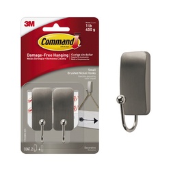 コマンドフック　ニッケルサテンＳサイズ２個パック