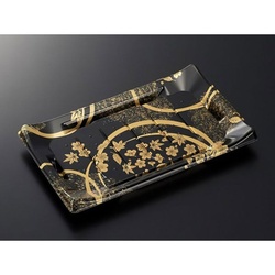 中央化学 寿司容器 HS 波ね皿 24-15 松月黒-BK 本体