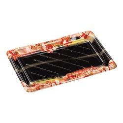 エフピコ 寿司容器 大波皿3-6(V1) 本体 風花赤