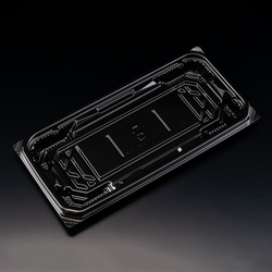 リスパック 刺身容器 バイオ 流派 平25-12B 黒 本体