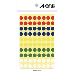 カラーラベル　丸型　９ｍｍ　アソートタイプ８８０片