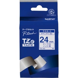ピータッチＴＺｅテープ　白　青文字　２４ｍｍ幅