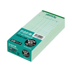 お会計票　色上質　１００枚　テ−２７２Ｎ　５冊組