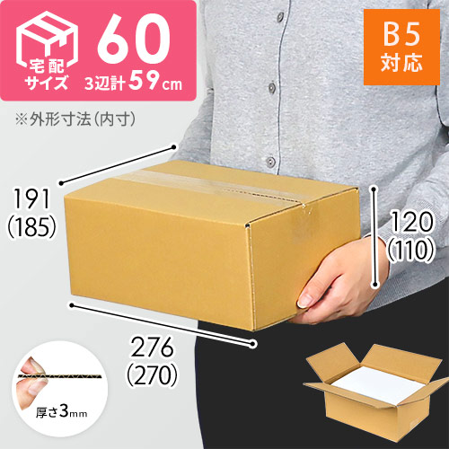ゆう/60包 桐パック 段ボール ダンボール箱 60サイズ B5 国産 10枚セット 小型