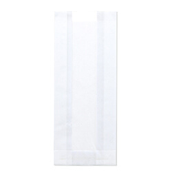 HEIKO 窓付耐油ガゼットパック ロング 白無地 100枚