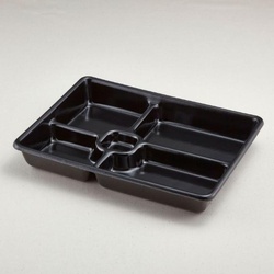 弁当容器 会席膳 小(本体)内黒 青葉紙業