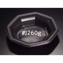 リスパック どんぶり容器 バイオデリカ HD 八角丼 190B 本体 黒