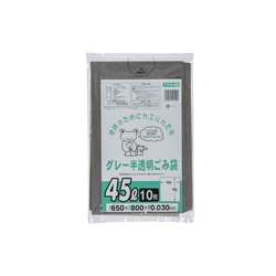 市町村ゴミ袋 豊橋市【自治体対応】グレー半透明 45L 10P ジャパックス